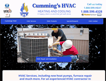 Tablet Screenshot of cummingshvac.com